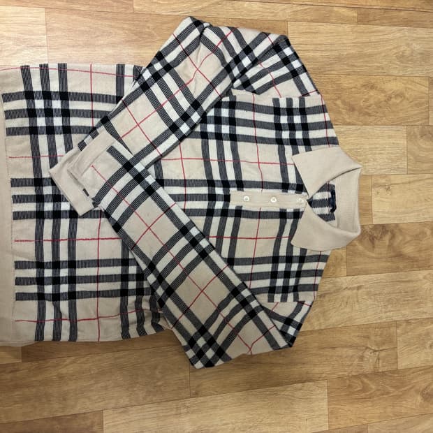 [Condition A+] 버버리 런던 클래식 체크 메리노 울 니트 (L