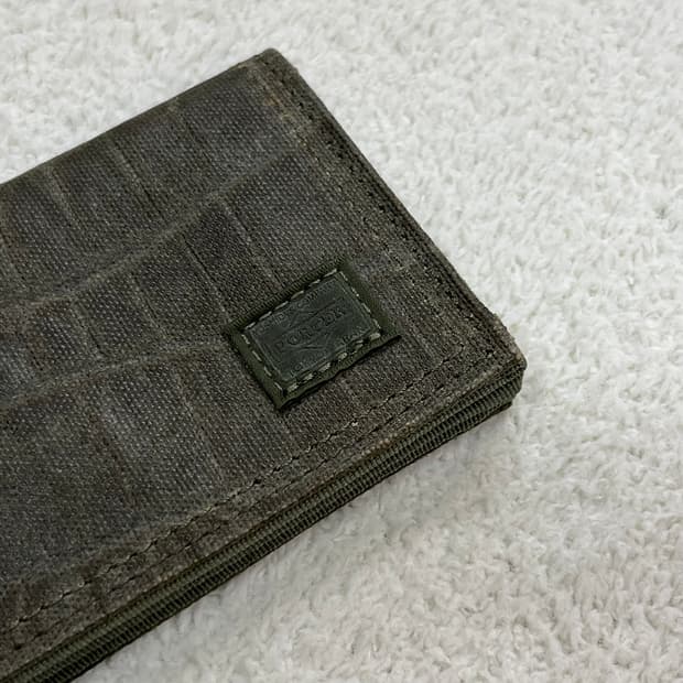 포터 코튼 카드지갑 그린