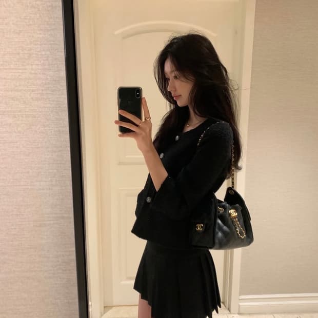 르플레인 마가렛 스커트 _블랙_m (택달린 새상품)