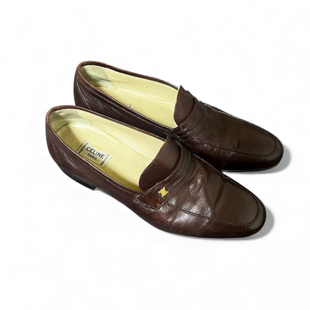 Celine Paris Polished Burgundy Loafer 