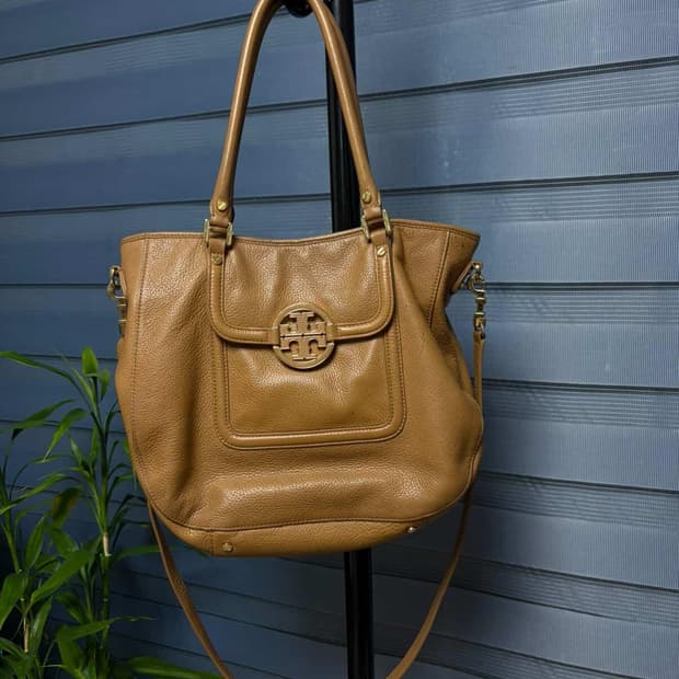 매장구매 정품 토리버치 브라운 가죽 토트백 숄더백