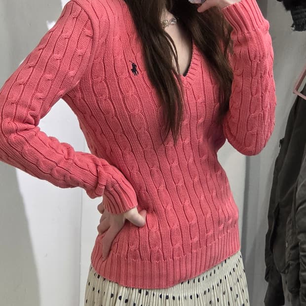 PRL 폴로 랄프로렌 꽈배기 니트