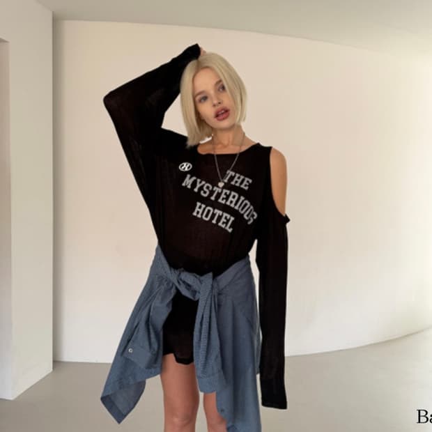 더미스테리어스호텔 숄더 홀 슬리브