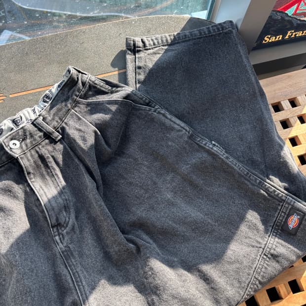 디키즈 흑청 밴딩 카펜터 팬츠 xl