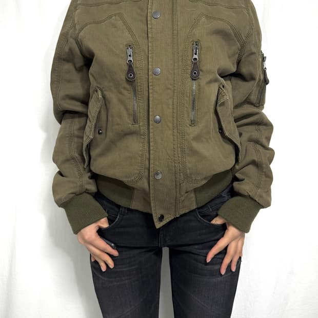 Khaki bomber jacket