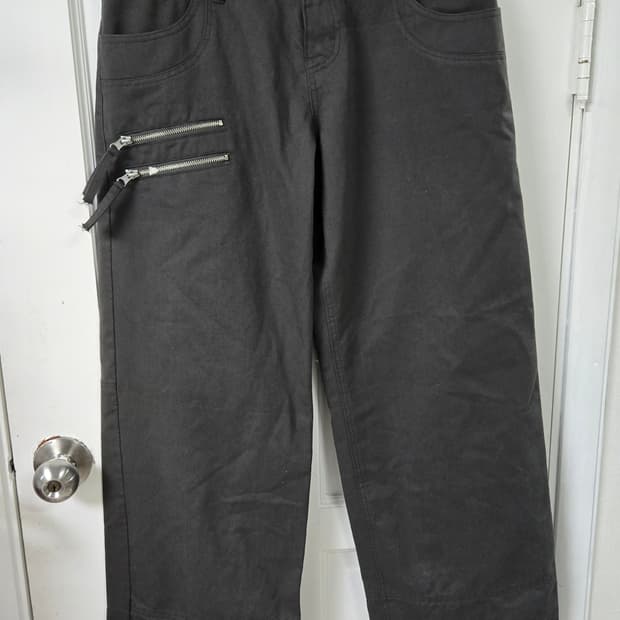 비긴202 더블지퍼 와이드팬츠