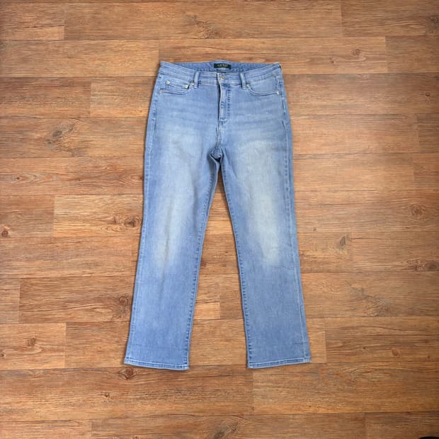 로렌 랄프로렌 28 청바지 스판 데님 크롭 스트레이트