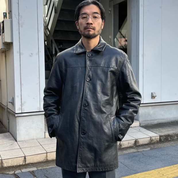 (구매) Old Gap Leather Car Coat / M,L
