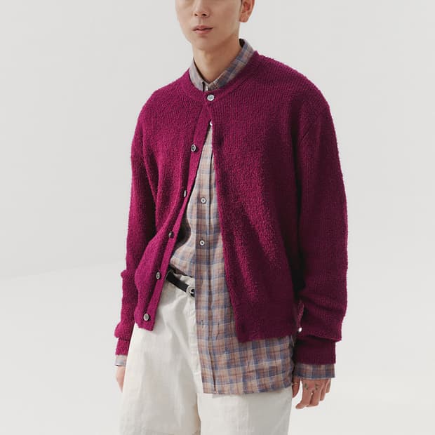 르마드 러프얀 가디건 퍼플
