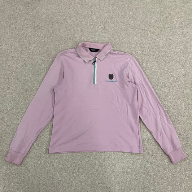 M 먼싱웨어 여성 골프 반집업 티셔츠 0122M1