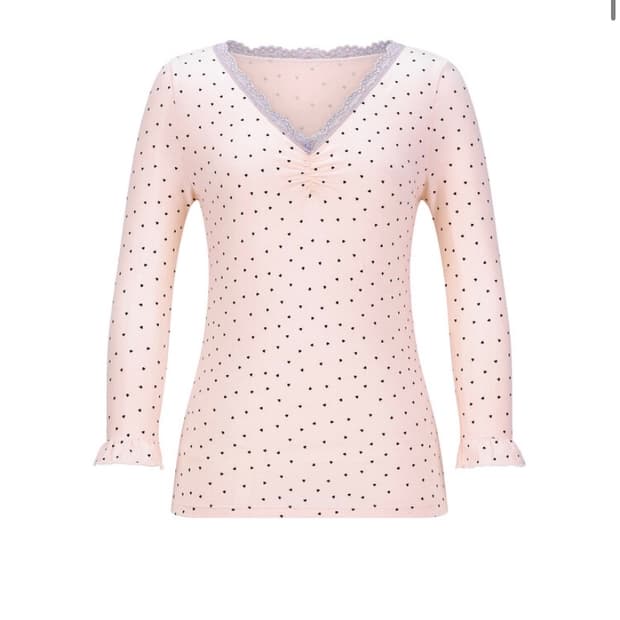 샵페어리 mini heart lace top 핑크