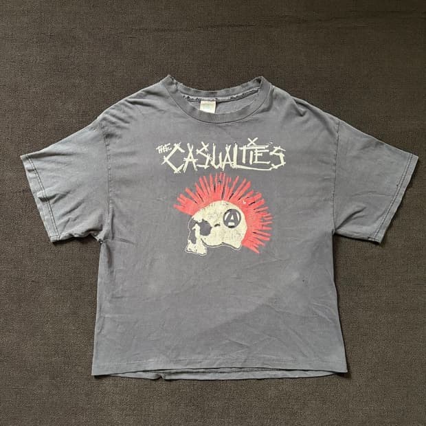 빈티지 90s The Casualties 티셔츠