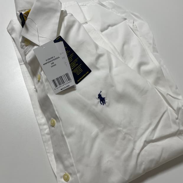 (새제품) Polo 폴로 랄프로렌 화이트 신형 정장 셔츠 M