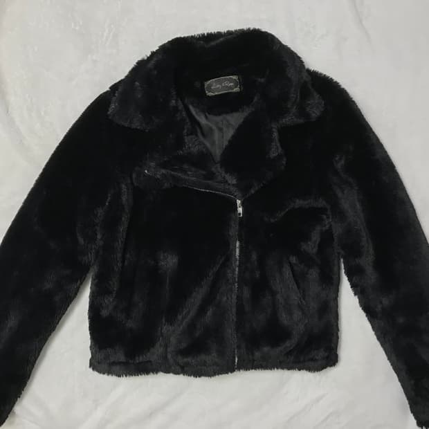 블랙 퍼 라이더 자켓