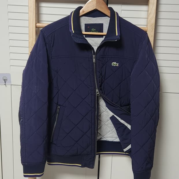 라코스테 누빔 집업 퀄팅 점퍼 자켓