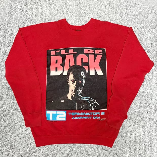 90s Vintage 터미네이터 2 프로모션 스웻셔츠 Rare