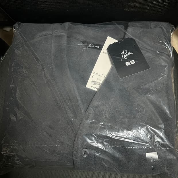 유니클로 니들스 플리스 오버사이즈 가디건 L (KR) 다크그레이 새상품