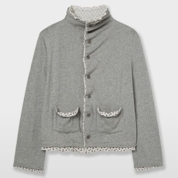 AEAE LAYERED CARDIGAN [MELANGE GREY] WAS