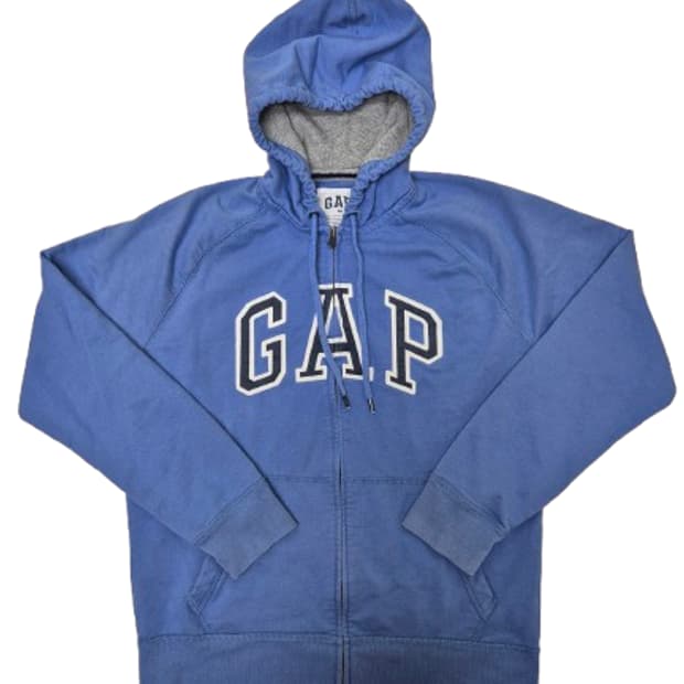​[ GAP ] 갭 아카이브 빅 로고 후드 집업 (블루/M)