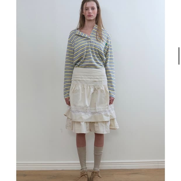 노컨텐츠 337. Tiered Lace SK _ Cream