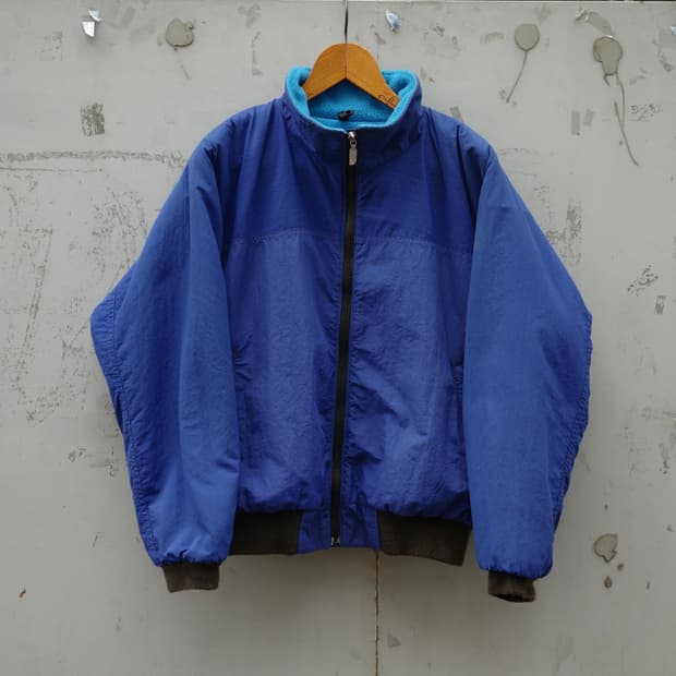 90s 더 노스페이스 로얄블루 나일론 웜업 자켓