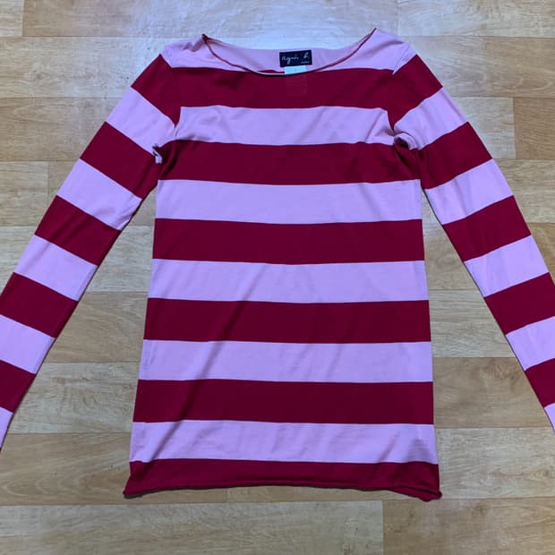 AGNES.B 아네스베 스트라이트 보더 티셔츠(코튼)1 사이즈