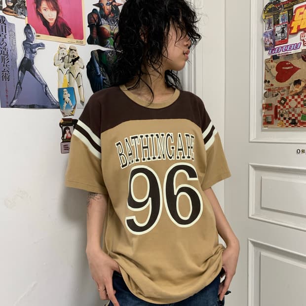 베이프 90s 럭비 티셔츠