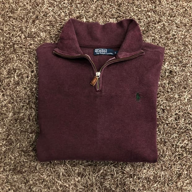 폴로 랄프로렌 하프집업 코튼 니트