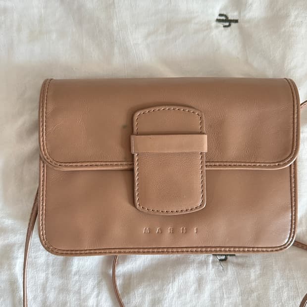 MARNI 마르니 베이지 레더 숄더백