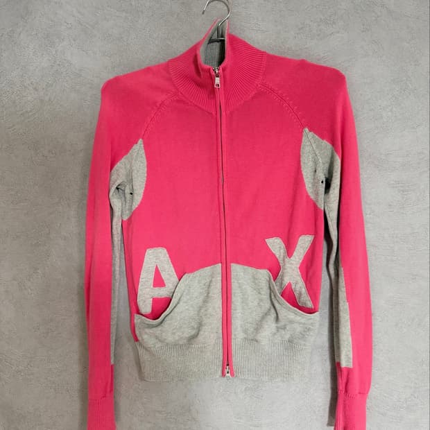 Armani Exchange Logo Zip Knit Jacket