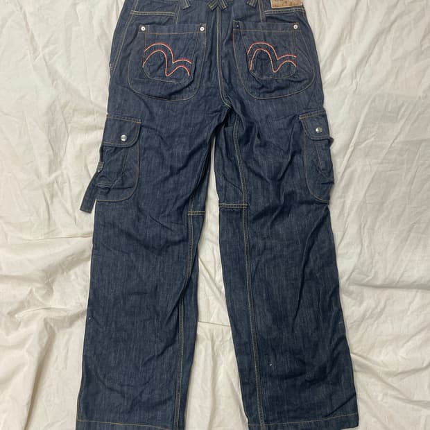 에비수 와이드 카고 팬츠