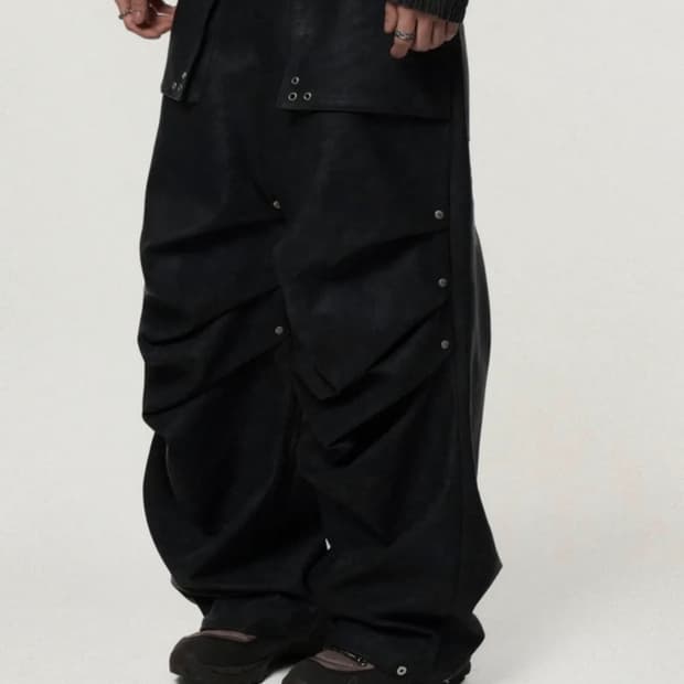 아돈워너셀 비건레더 팬츠 블랙(1