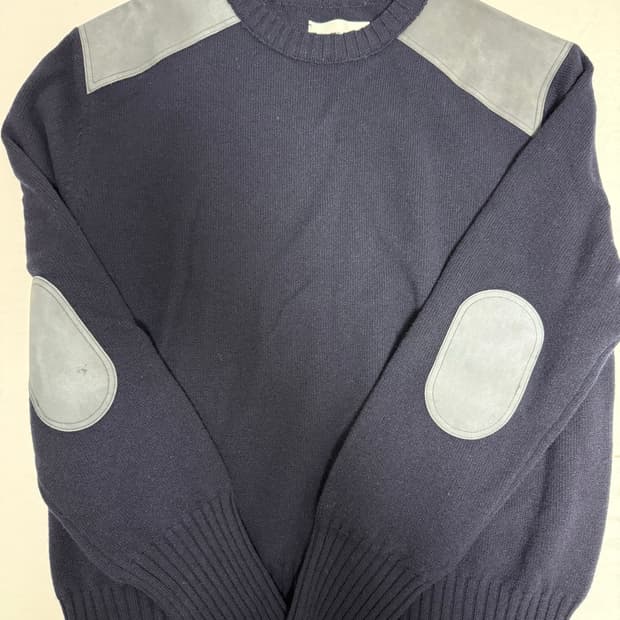 이얼즈어고 메리노 울 니트 네이비 m사이즈