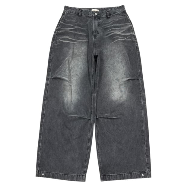 ETCE 이티씨이 배기진 데님팬츠 바지 블랙 L