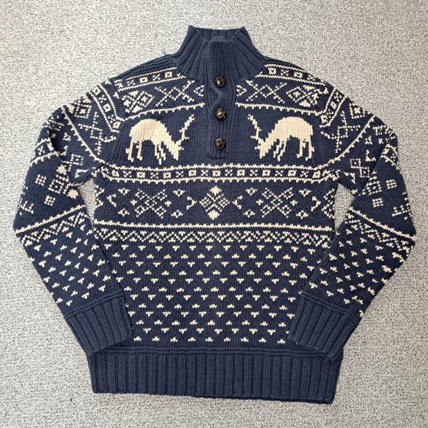 폴로진스 사슴패턴니트