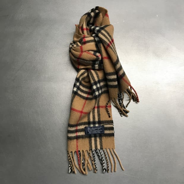 버버리 정품 램스울 머플러 베이지