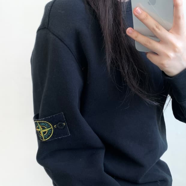 StoneIsland 스톤아일랜드 블랙 맨투맨