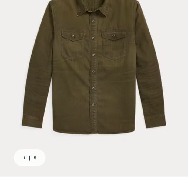 RRL 가먼트 다이 헤링본 트윌 워크셔츠 L 사이즈 새제품