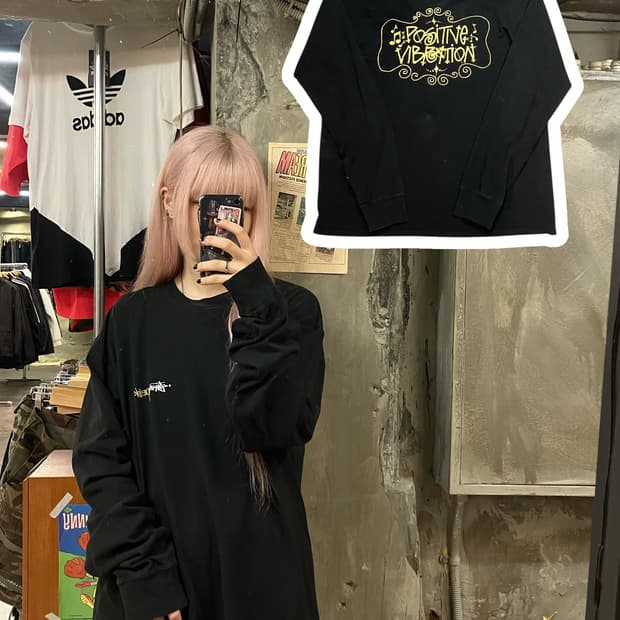 스투시 긴팔 티셔츠 블랙 XL #csz1431
