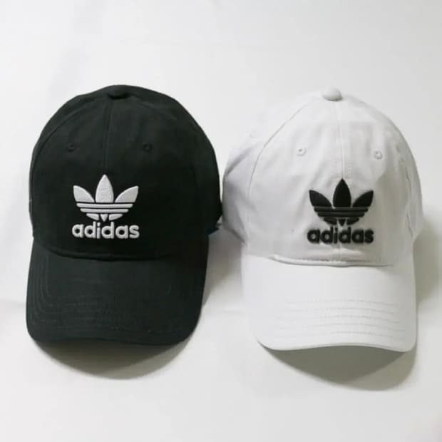 아디다스 트레포일 캡 블랙 화이트 일괄