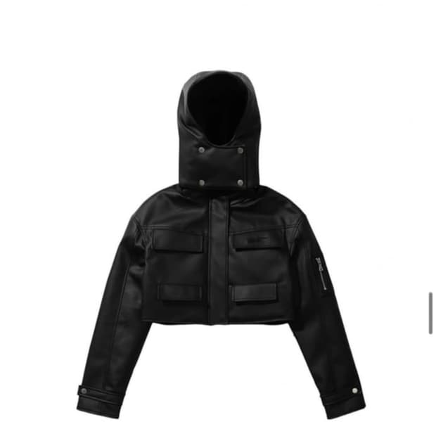 leey (yeel) 크롭 봄버 레더자켓