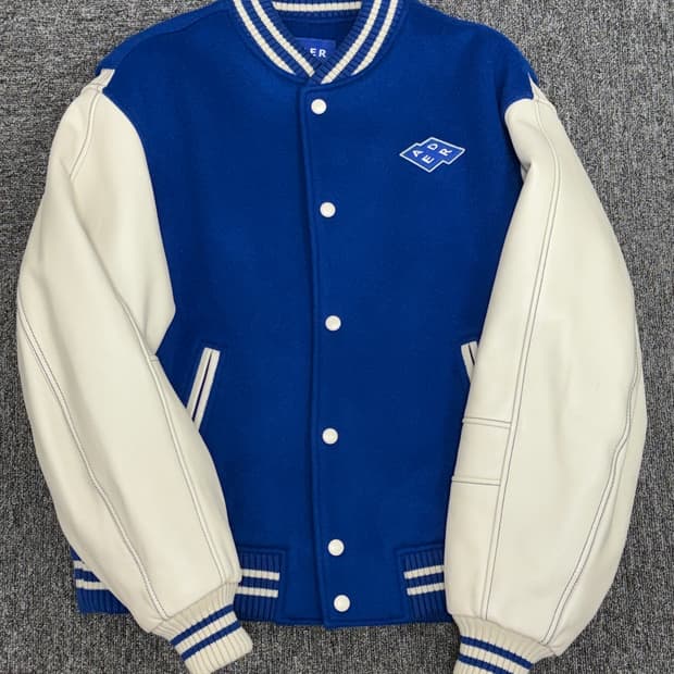 아더에러 오리진 7주년 바시티 자켓 블루 A1