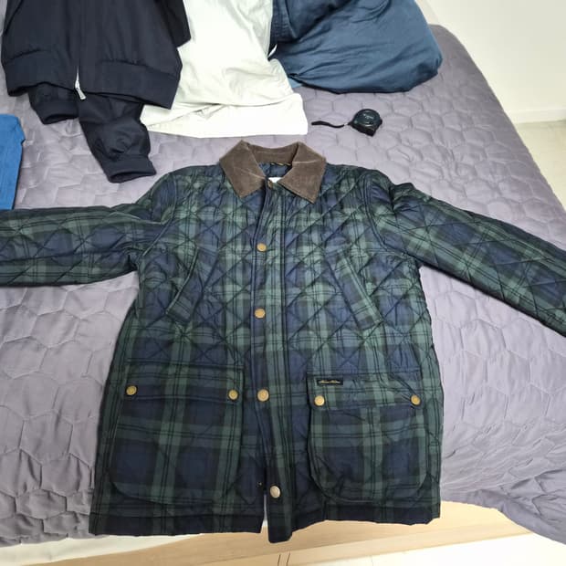 브룩스브라더스 블랙와치 퀼팅 헌팅자켓(L)