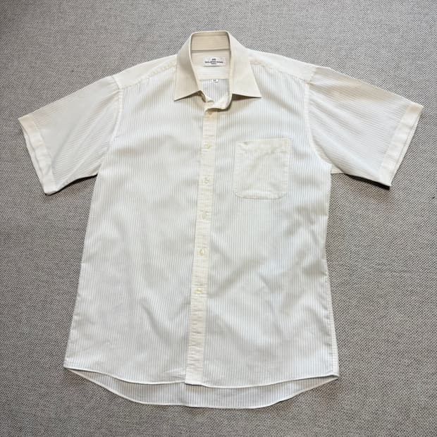 90s 발렌시아가 스트라이프 반팔 셔츠