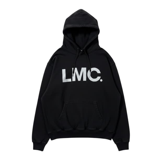 (S) LMC 리플렉티브 빅로고 후드 티 블랙