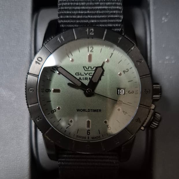 [GLYCINE] 글라이신 에어맨 월드타이머 스텔스 시계