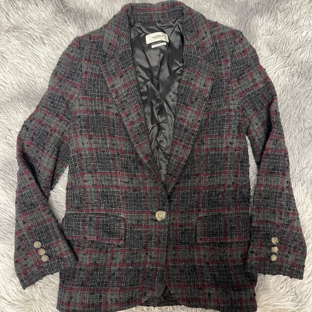 이자벨마랑 에뜨왈 체크 울 자켓