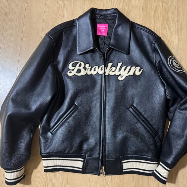 키드슈퍼x브루클린 네츠 레더자켓(XL)