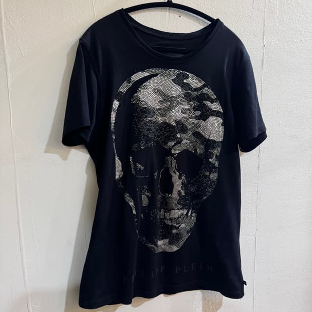 Philipp plein 스컬 큐빅 반팔티