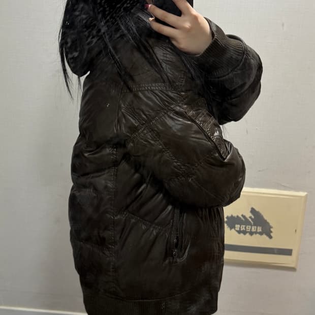 일본 빈티지 브라운 패딩자켓